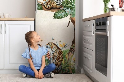 Decoration refrigerator cover Cheetah on a branch