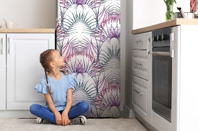 Decoration refrigerator cover Pink leaves