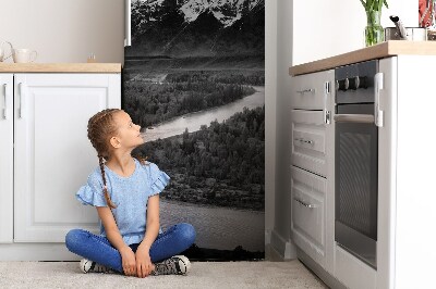 Decoration refrigerator cover Dark mountain