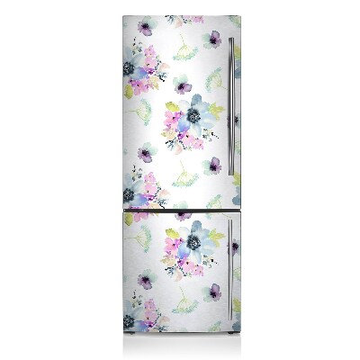 Magnetic refrigerator cover Purple flowers