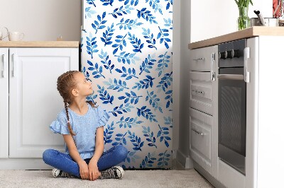 Decoration refrigerator cover Blue watercolor