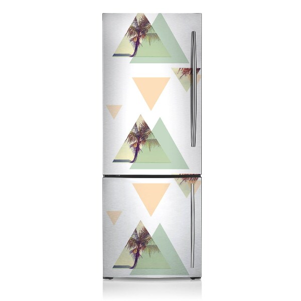 Decoration refrigerator cover Palms in triangles