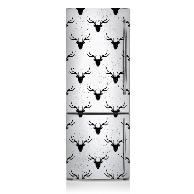 Decoration refrigerator cover Black deer pattern