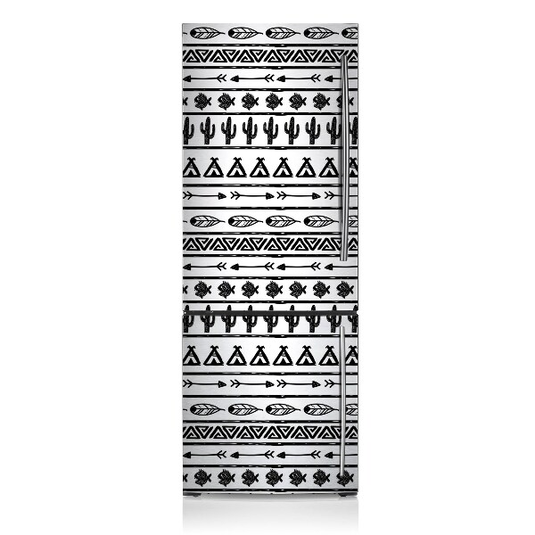 Decoration refrigerator cover Boho black and white