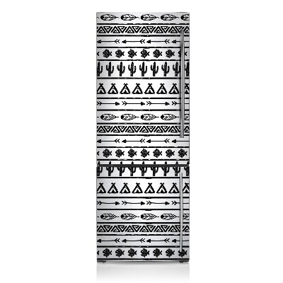 Decoration refrigerator cover Boho black and white