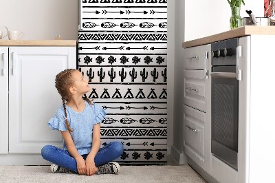 Decoration refrigerator cover Boho black and white