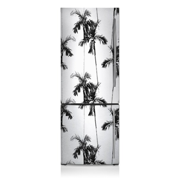 Decoration refrigerator cover Black and white palm