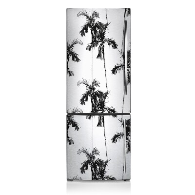 Decoration refrigerator cover Black and white palm