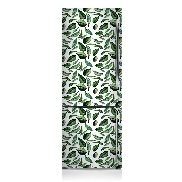 Magnetic refrigerator cover Green leaves