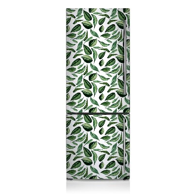 Magnetic refrigerator cover Green leaves