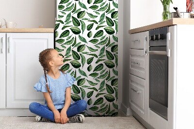 Magnetic refrigerator cover Green leaves