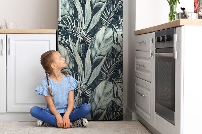 Magnetic refrigerator cover Exotic leaves