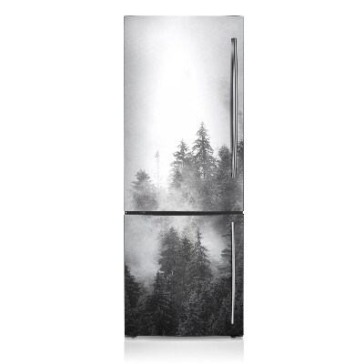 Magnetic refrigerator cover Foggy forest