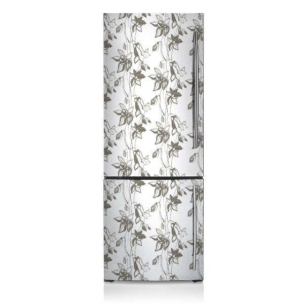 Magnetic refrigerator cover Flower drawing