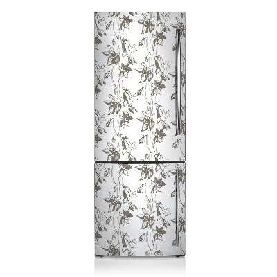 Magnetic refrigerator cover Flower drawing