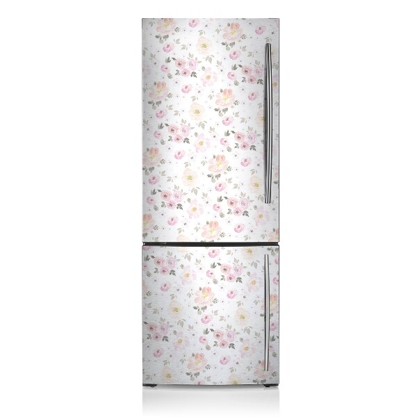 Magnetic refrigerator cover Watercolor flowers