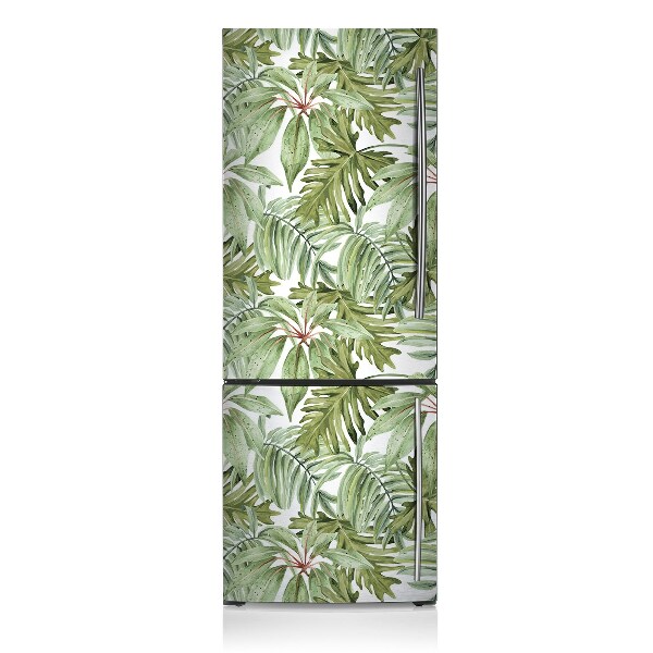 Magnetic refrigerator cover Tropical leaves
