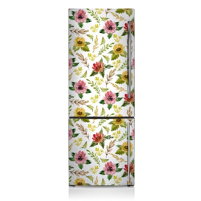 Magnetic refrigerator cover Watercolor flowers