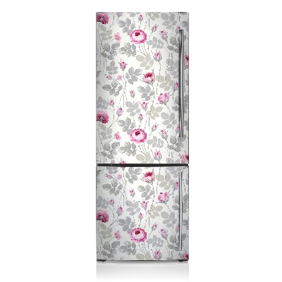 Magnetic refrigerator cover Pastel roses