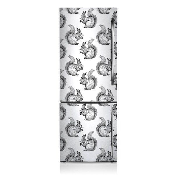 Magnetic refrigerator cover Squirrel pattern