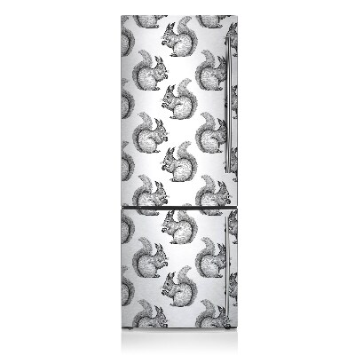 Magnetic refrigerator cover Squirrel pattern