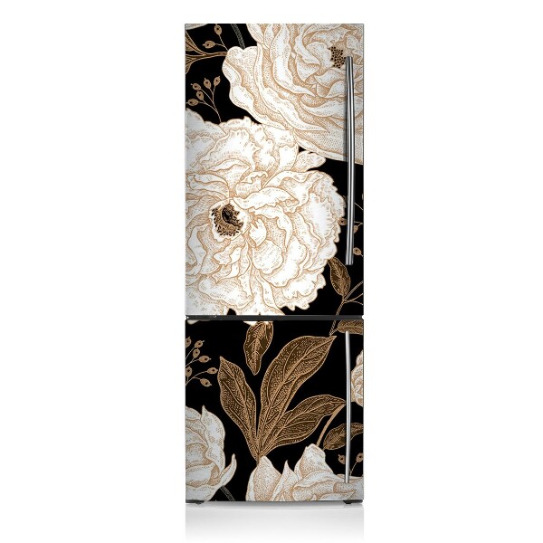 Magnetic refrigerator cover Retro-style roses