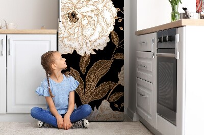 Magnetic refrigerator cover Retro-style roses