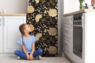 Magnetic refrigerator cover White peony