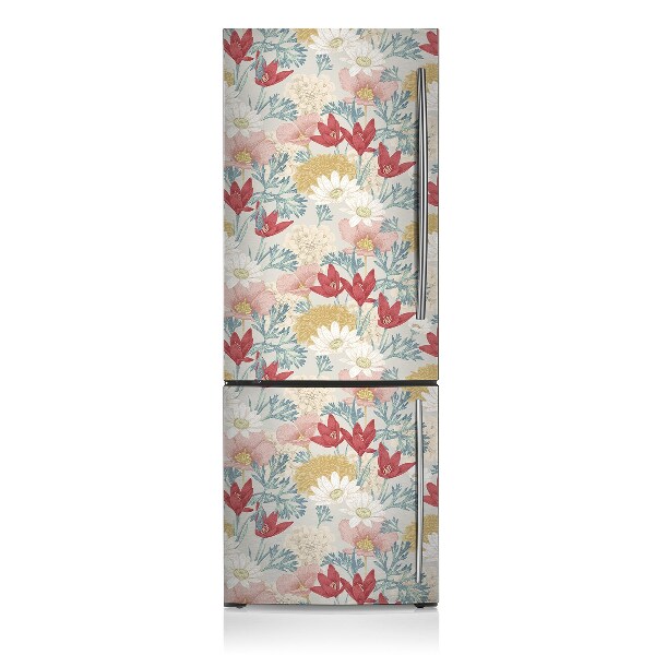 Magnetic refrigerator cover Spring flowers