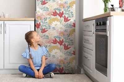 Magnetic refrigerator cover Spring flowers