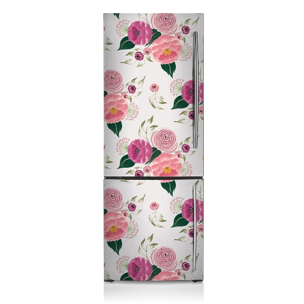 Decoration refrigerator cover Pink flowers