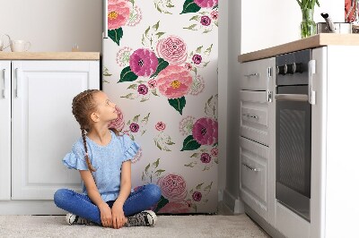 Decoration refrigerator cover Pink flowers