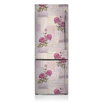 Decoration refrigerator cover Paper and peonies