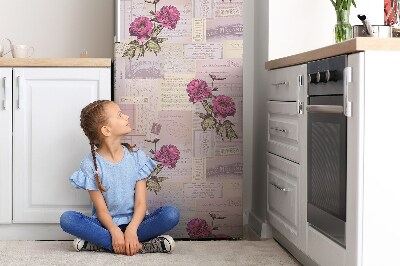 Decoration refrigerator cover Paper and peonies