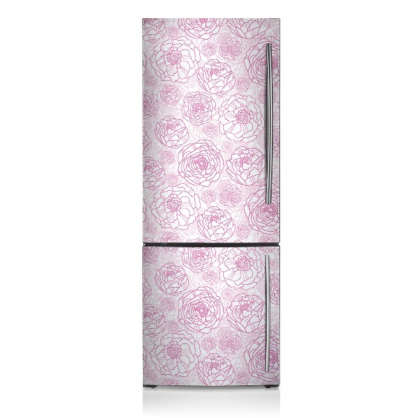 Decoration refrigerator cover Pink flowers