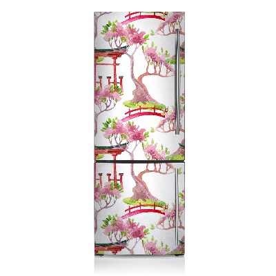 Magnetic refrigerator cover Japanese motifs