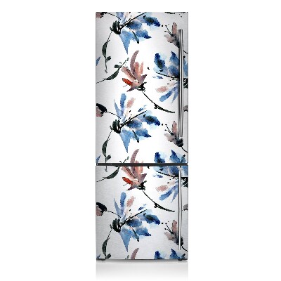 Decoration refrigerator cover Watercolor flowers
