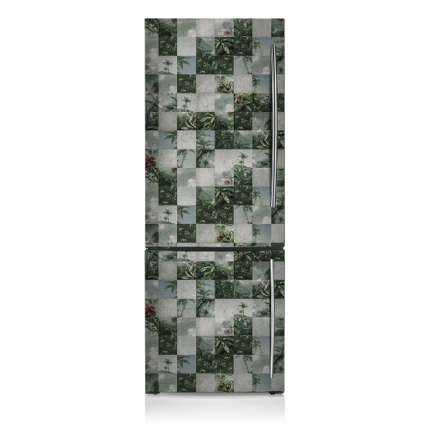 Decoration refrigerator cover Tropical patchwork