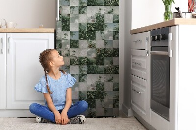 Decoration refrigerator cover Tropical patchwork