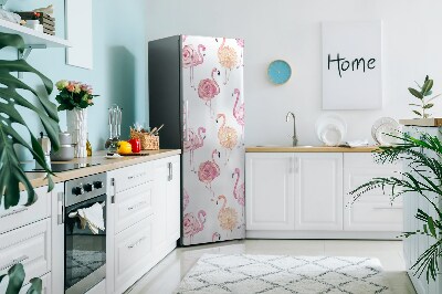 Decoration refrigerator cover Flamingo flowers