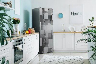 Magnetic refrigerator cover Gray tile