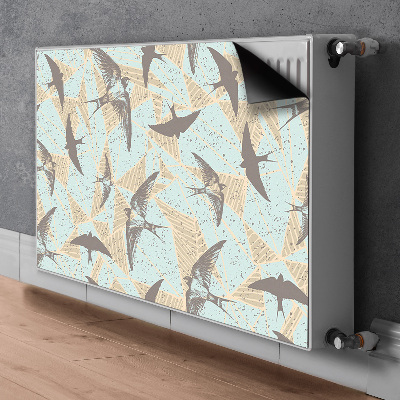 Printed radiator mat Flying swallows