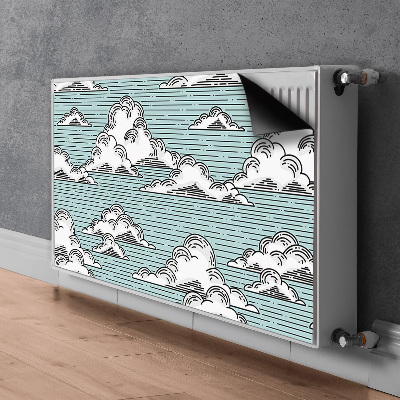 Radiator cover Clouds drawing