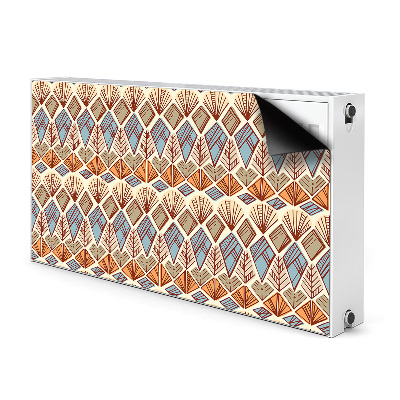 Magnetic radiator mat Ethnic brown pattern