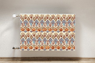 Magnetic radiator mat Ethnic brown pattern