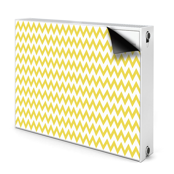 Magnetic radiator mat Yellow zigzags