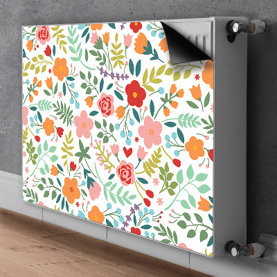 Decorative radiator mat Picture with flowers