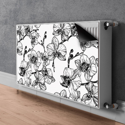 Decorative radiator cover Orchids