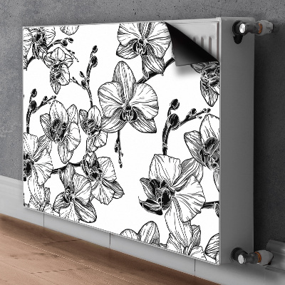 Decorative radiator cover Orchids