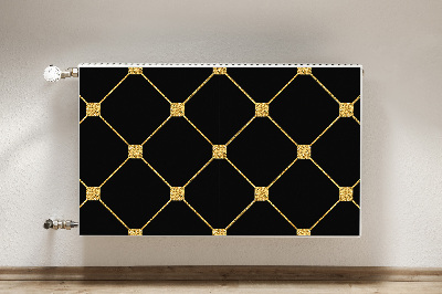 Magnetic radiator mat Golden diamonds